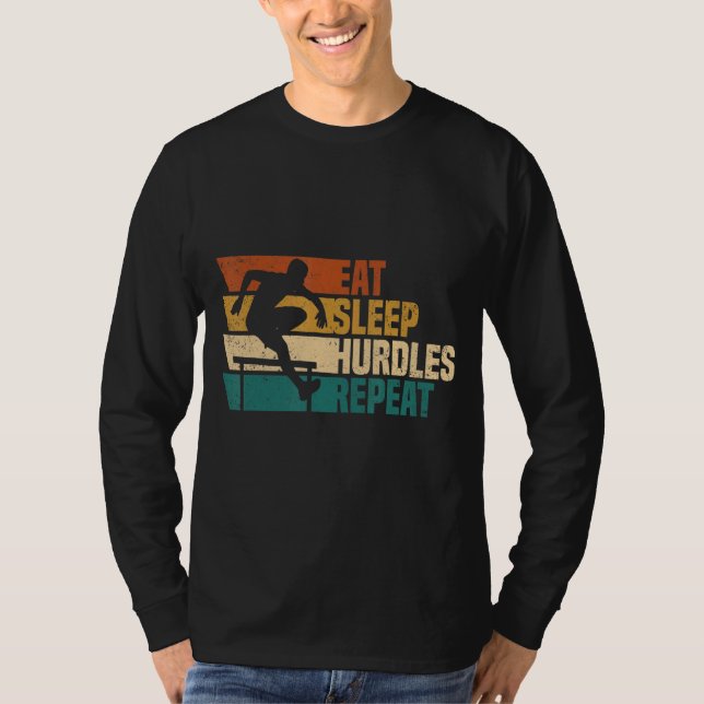 Hurdling Eat Ssov Hurdles Upprepa Hurdler A T Shirt (Framsida)