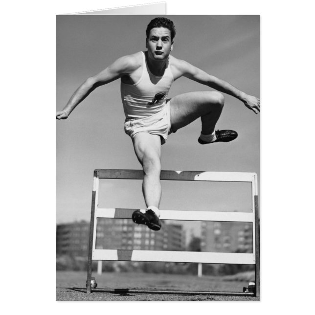 Hurdling Hälsningskort (Framsidan)