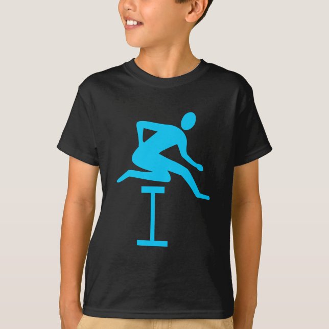 Hurdling - Himlar Blue T-shirt (Framsida)