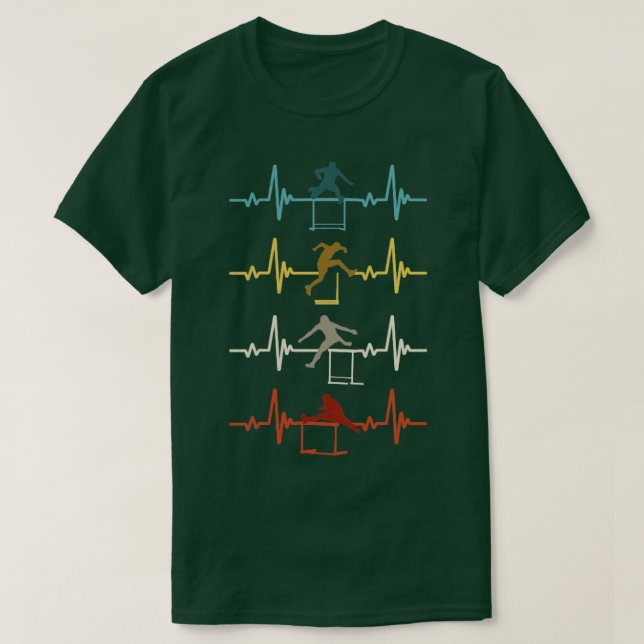 Hurdling Hurdle Springer Athletics Track och Fält  T Shirt (Design framsida)