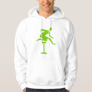 Hurdling - Martian Grönt Sweatshirt Med Luva