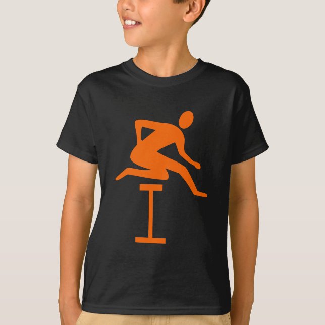 Hurdling - Orange Tee Shirt (Framsida)