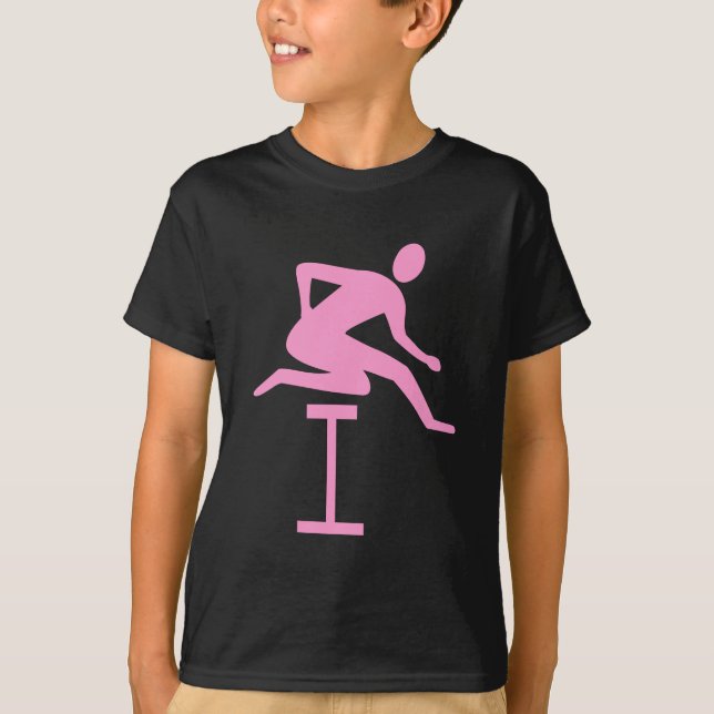 Hurdling - Rosa T-shirt (Framsida)