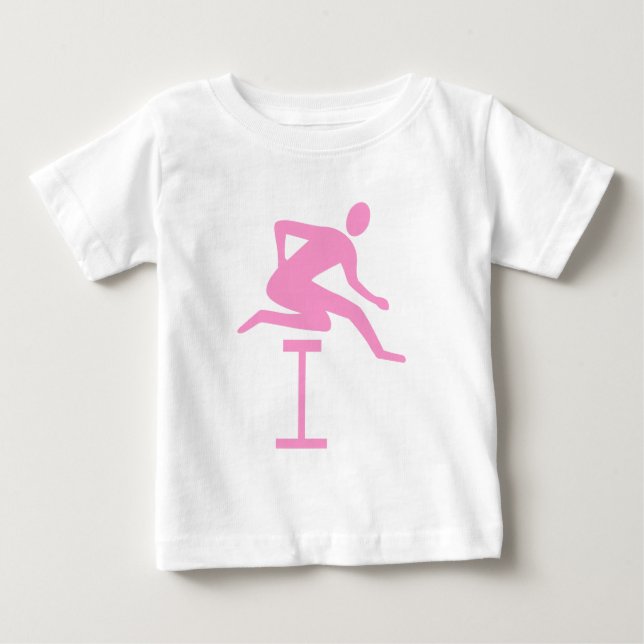 Hurdling - Rosa Tee Shirt (Framsida)
