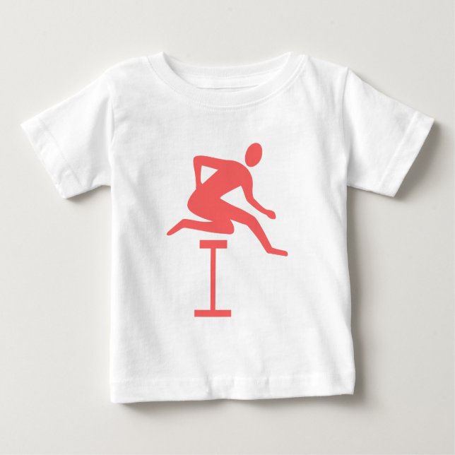 Hurdling - Tropisk Rosa T Shirt (Framsida)