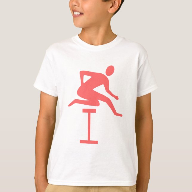 Hurdling - Tropisk Rosa T-shirt (Framsida)