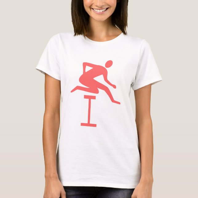 Hurdling - Tropisk Rosa Tee Shirt (Framsida)