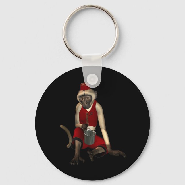 Hurdy Gurdy 3D Music Monkey 12 Nyckelring (Framsida)