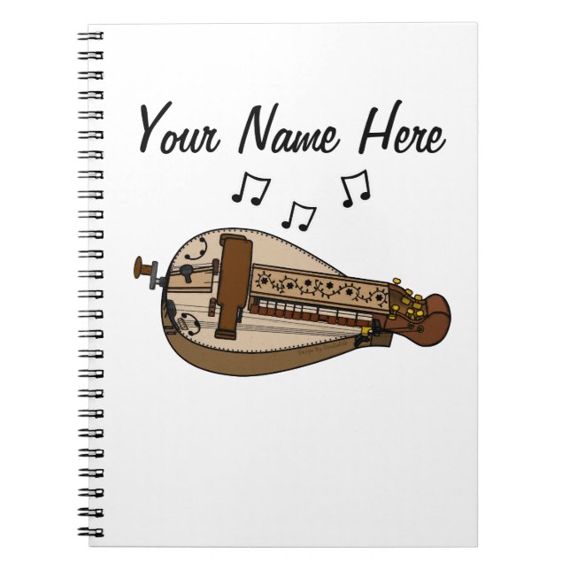 Hurdy Gurdy Folk Musician Music Teacher Anpassning Anteckningsbok (Framsidan)