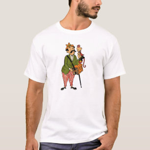 Hurdy Gurdy man med apan och dragspel T Shirt