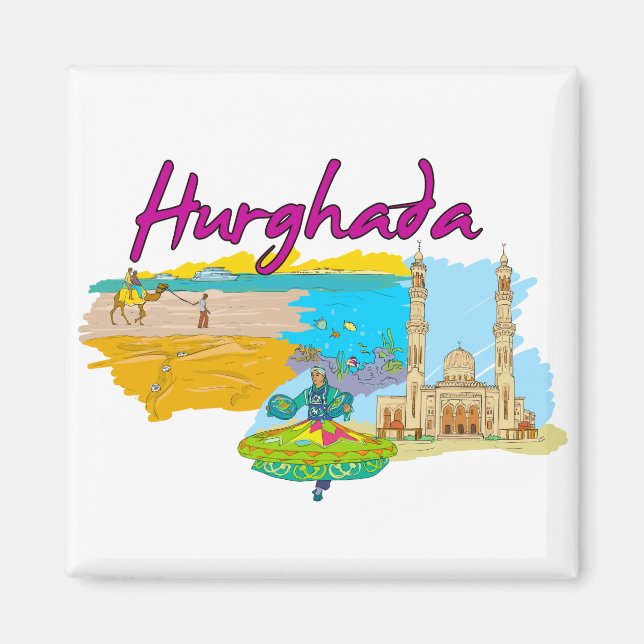 Hurghada - Egypten.png Magnet (Framsidan)