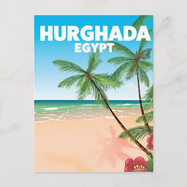 Hurghada Egypten resaffisch Vykort (Framsida)