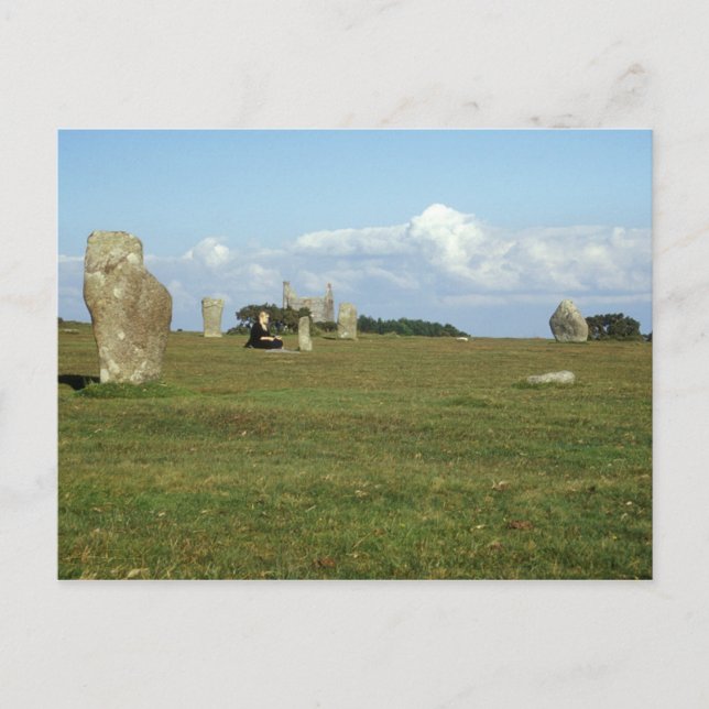 Hurlers på Bodmin Moor, Cornwall souvenir Vykort (Framsida)