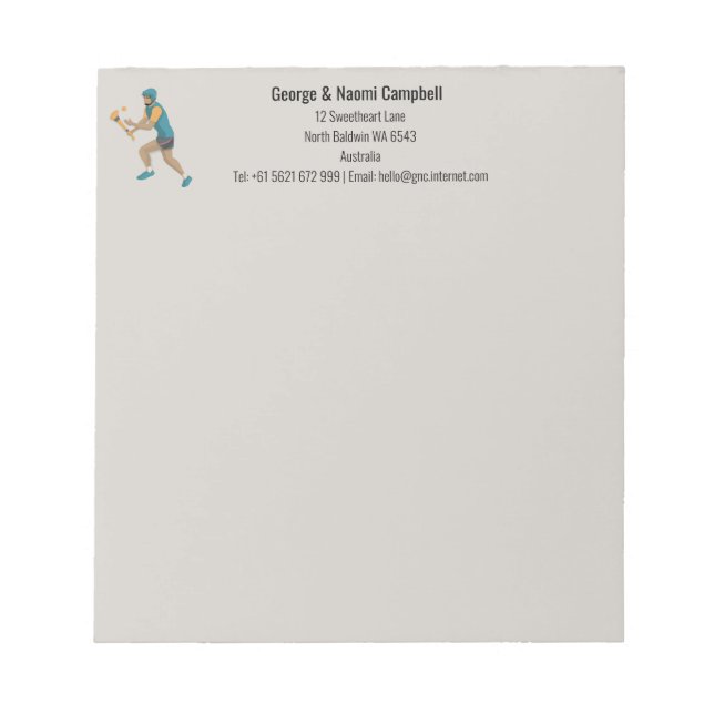 Hurling Anteckningsblock (Framsida)