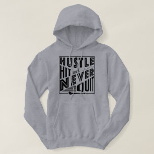 Hurling Hustle Slå och sluta aldrig, GAA Gaelic Ga Hoodie