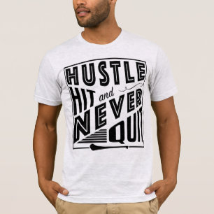 Hurling Hustle Slå och sluta aldrig, GAA Gaelic Ga T Shirt