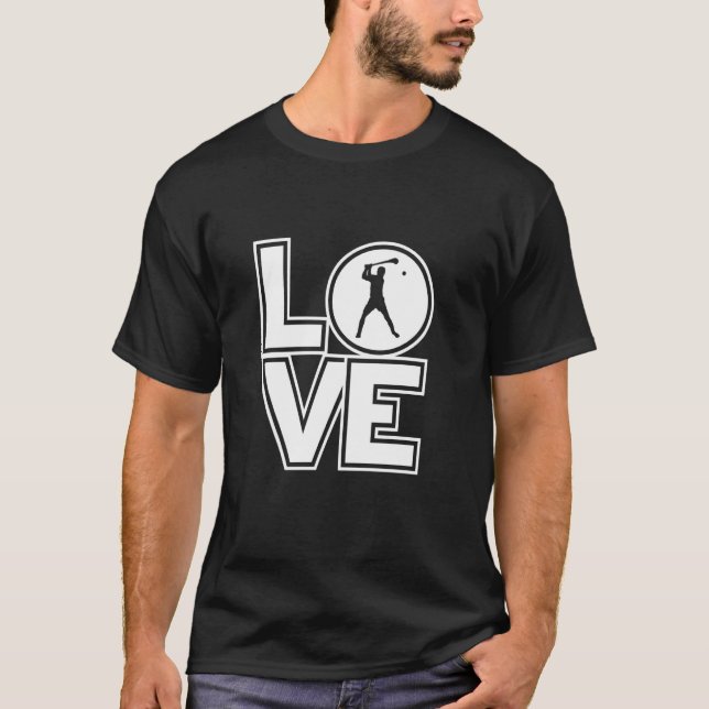 Hurling KÄRLEK Funny Hurling Player T Shirt (Framsida)
