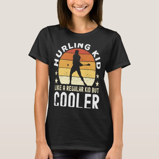 Hurling Kid Say Hurling Player T Shirt (Framsida)
