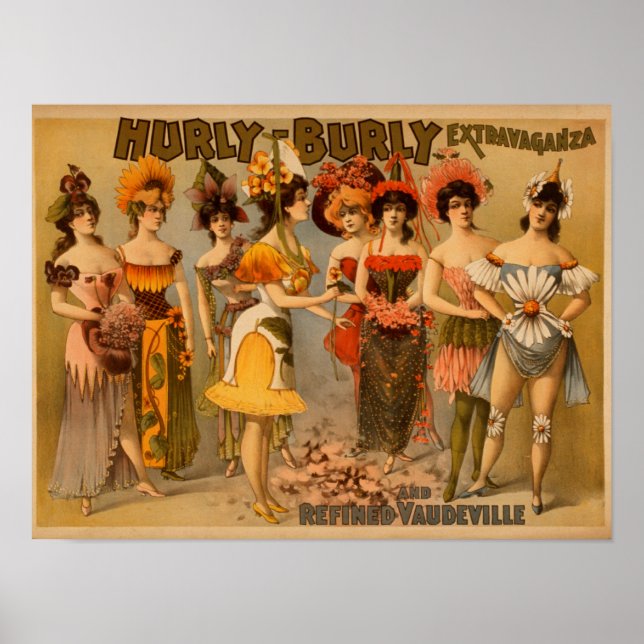 Hurly-Burly Extravaganza och Refined Vaudeville Poster (Framsidan)