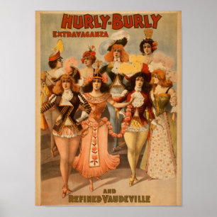 Hurly-Kraftigt byggd påkostat styckeTheatreaffisch Poster