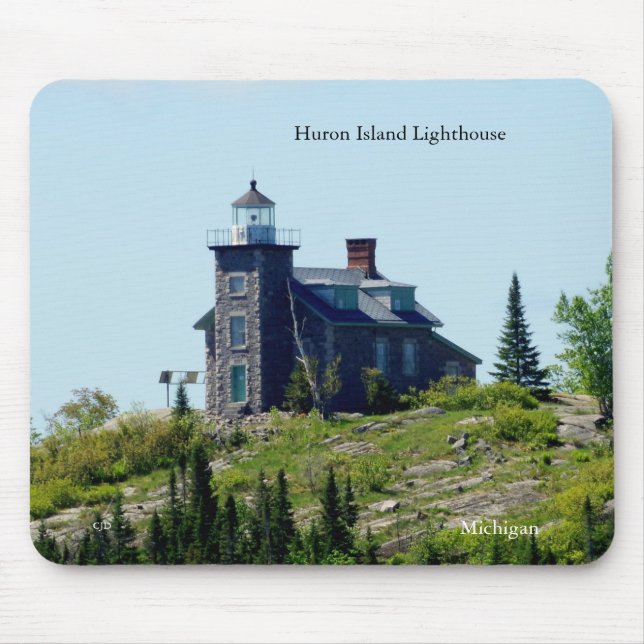 Huron Island Lighthouse mousepad Musmatta (Framsidan)