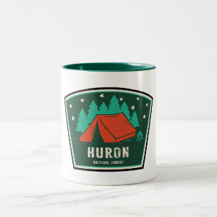 Huron National Forest Camping Två-Tonad Mugg