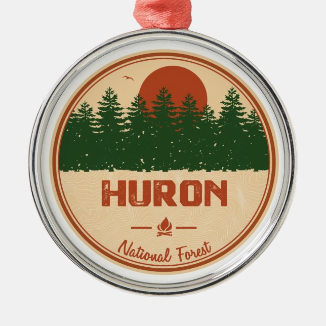 Huron National Forest Julgransprydnad Metall (Framsidan)
