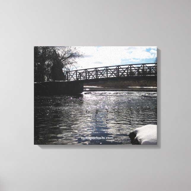 Huron River Bridge Canvastryck (Framsida)