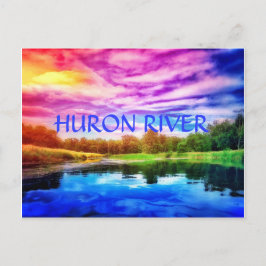 HURON RIVER RAINBOW POSTCARD VYKORT