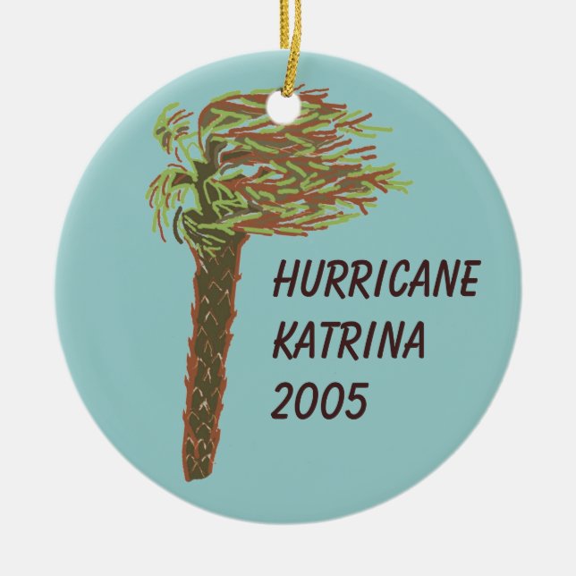 Hurr? Katrina Memorial Ornament/Teal - Anpassa Julgransprydnad Keramik (Framsidan)
