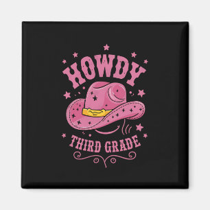 Hurra 3:e klass cowboy cowgirl tillbaka till skola magnet