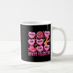 Hurra Alla Hjärtans Dag Western Cowgirl Hjärtan Go Kaffemugg