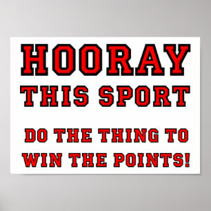 Hurra Denna Sport Roliga Affisch