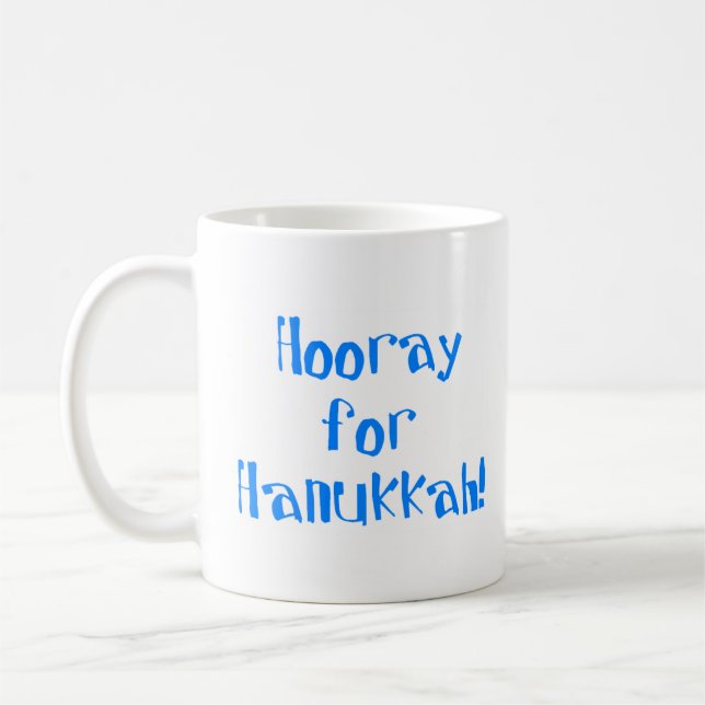Hurra för Hanukkah Kaffemugg (Vänster)