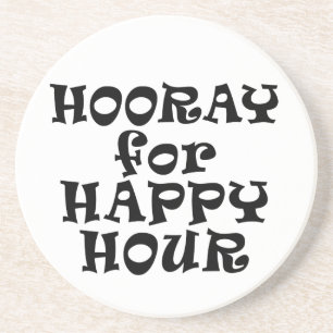 Hurra för Happy Hour Coaster Underlägg Sandsten
