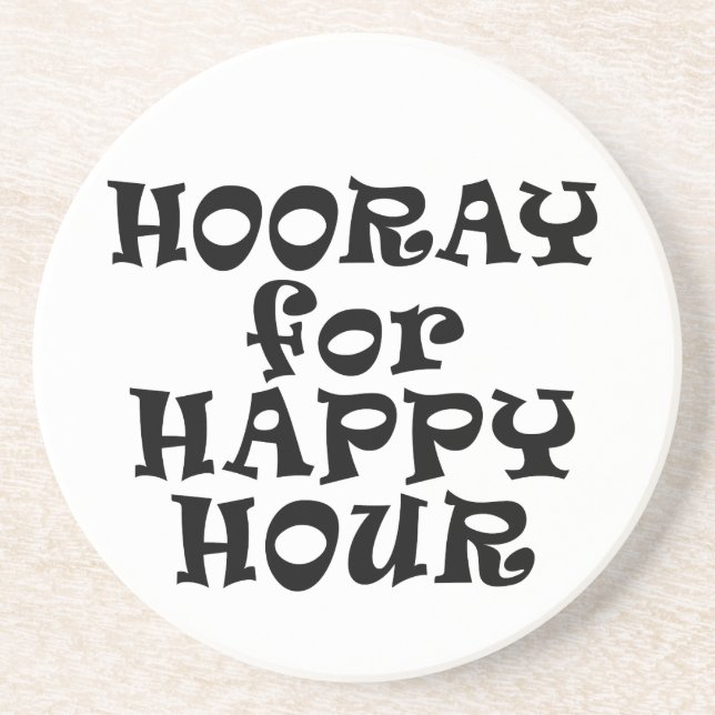 Hurra för Happy Hour Coaster Underlägg Sandsten (Framsidan)