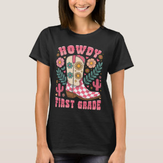 Hurra första klass västern 1:a klass lärare cowboy t shirt