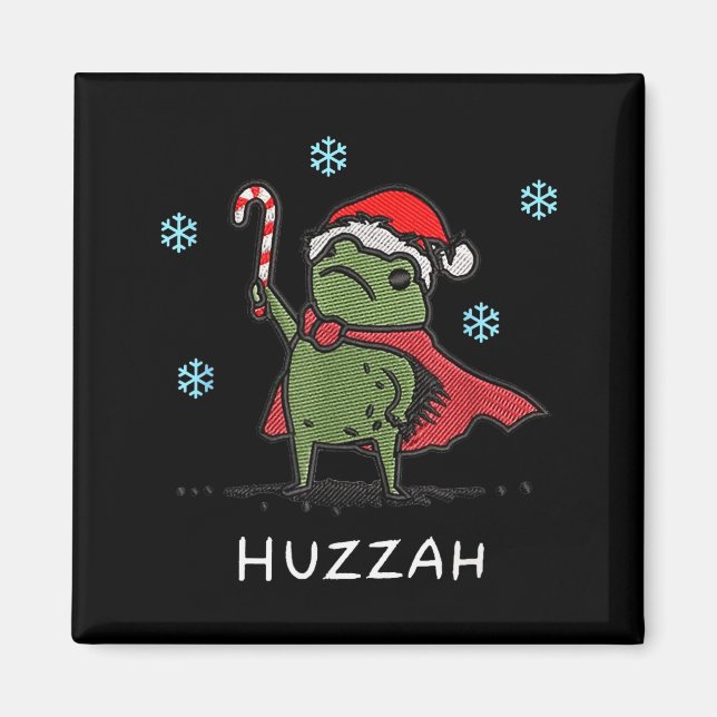 Hurra Groda Riddare Roligt Svärd Meme Citat Jul Magnet (Framsidan)