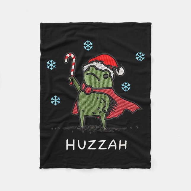 Hurra Grodfödd Ridder Roligt Svärd Meme Citat Jul Fleecefilt (Framsidan)