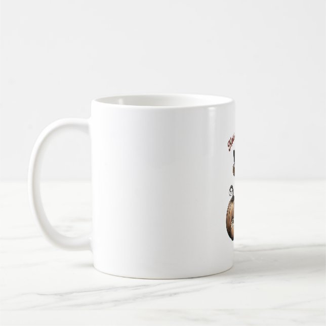 Hurra Häxor Halloween Highland Ko Kaffemugg (Vänster)