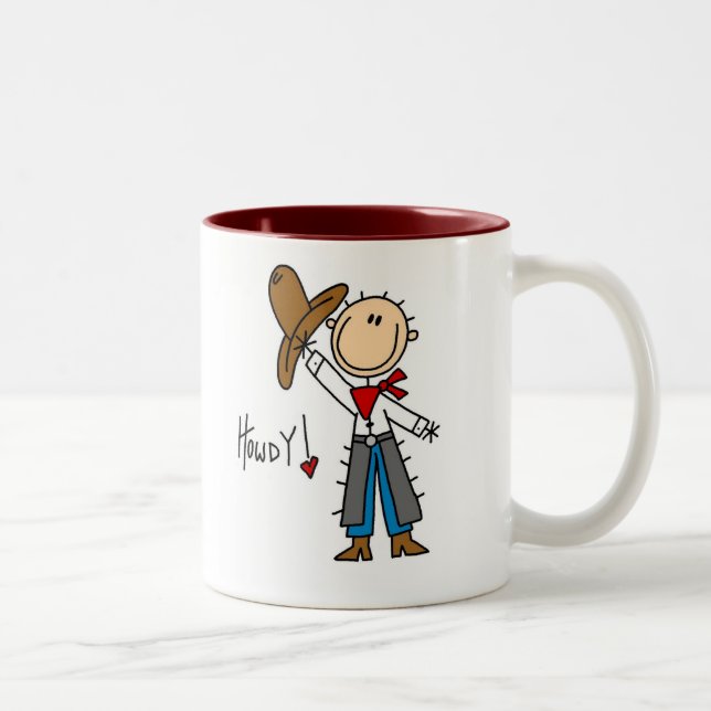 Hurra! Kowboy Stickfigur Mugg (Höger)