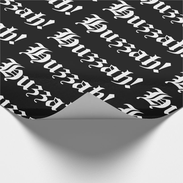 Hurra! {Medeltida typografi} Presentpapper (Hörn)