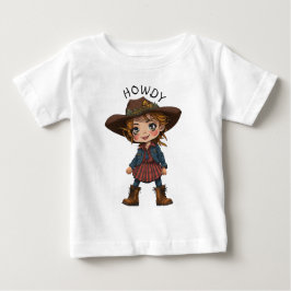 Hurra Tecknad Cowgirl i Cowboyhatt – Country Kids T Shirt