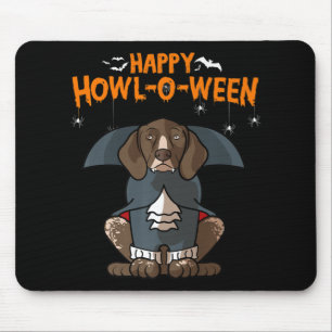 Hurrag Halloween tysk korthårig pointer hund Hallo Musmatta
