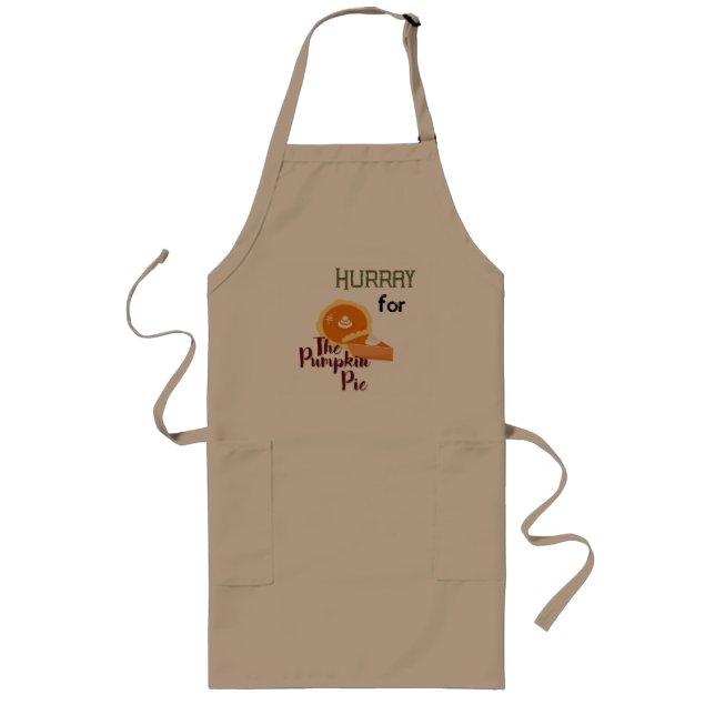 Hurray Pumpkin Paj Thanksgiving Apron Långt Förkläde (Framsidan)