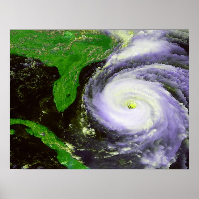 Hurrican Fran Off Florida - 1996 Satellite Image Poster (Framsidan)