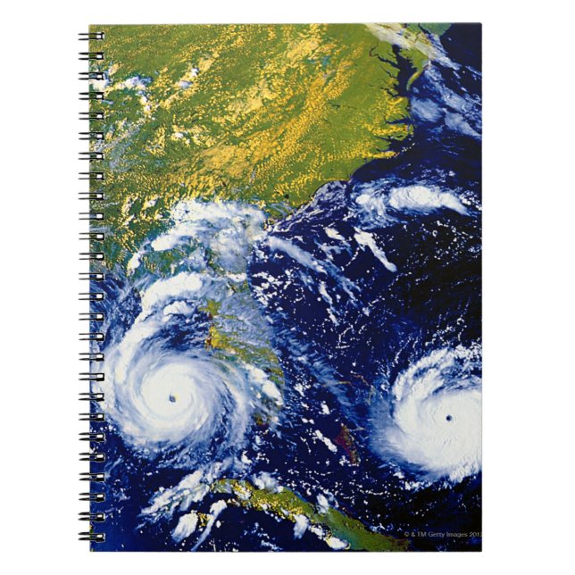 Hurricane Andrew Anteckningsbok Med Spiral (Framsidan)