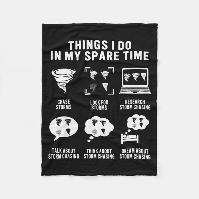 Hurricane Chasing Chaser Tornado Hunter Meteorolog Fleecefilt (Framsidan)