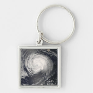 Hurricane Fausto Fyrkantig Silverfärgad Nyckelring