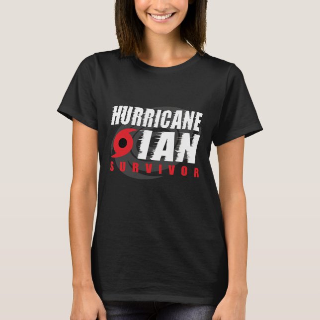 Hurricane Ian Survivor T Shirt (Framsida)